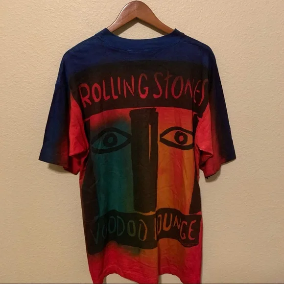 Vintage Brockum 1994 Rolling Stones Voodoo Lounge AOP Single Stitch T-Shirt - Picture 4 of 5
